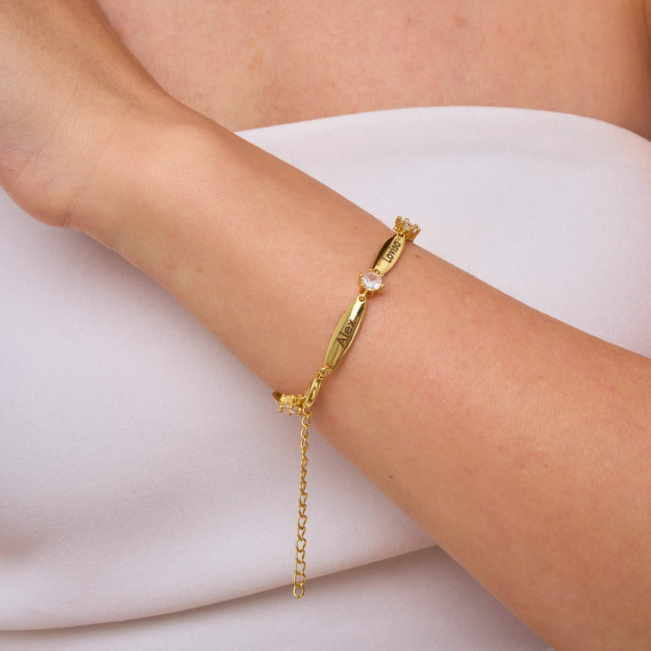 Personalised Bars Crystal Bracelet